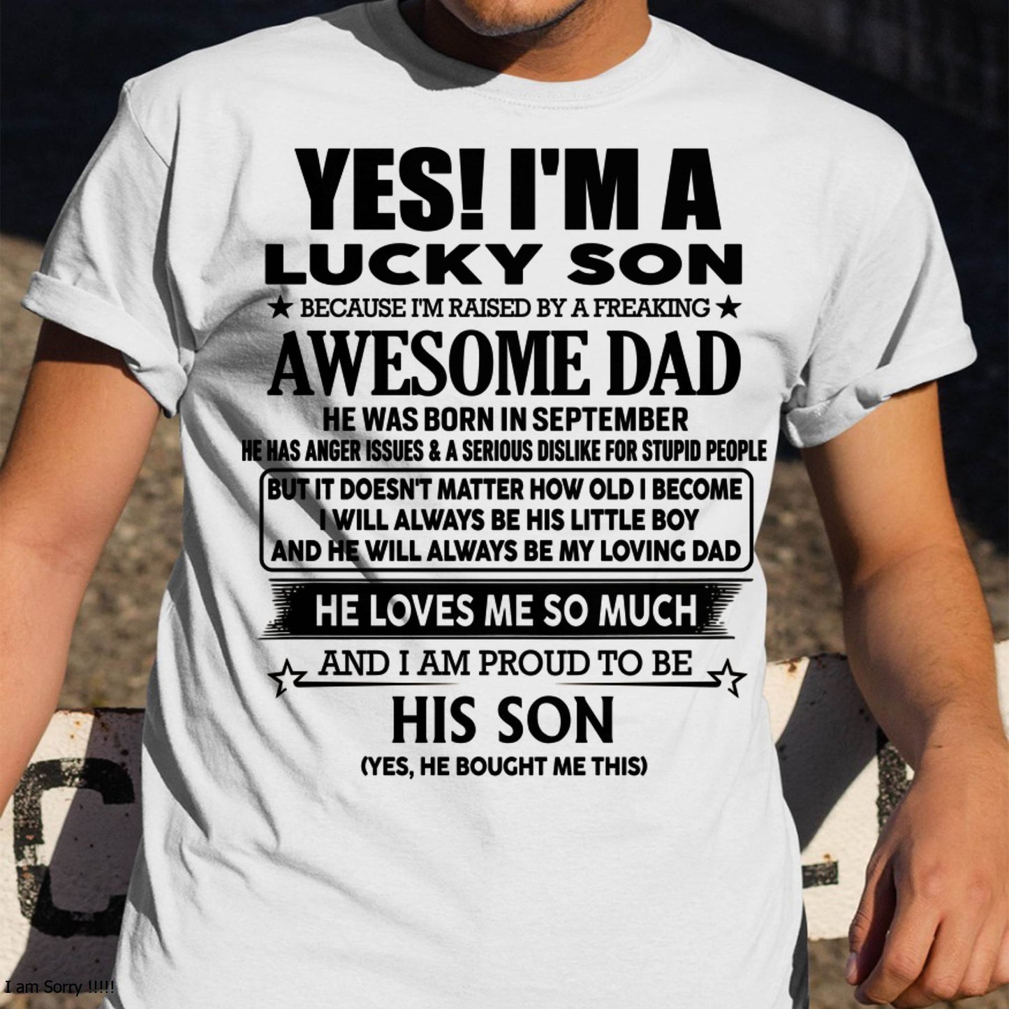 September - Awesome dad - Gift For Son From Dad - HL09 (SKU03-30)