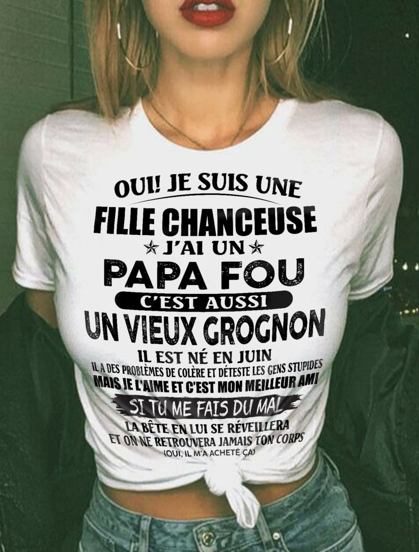 Juin Papa Fou - Le cadeau parfait pour votre fille - HL06 (SKU10-179-06)