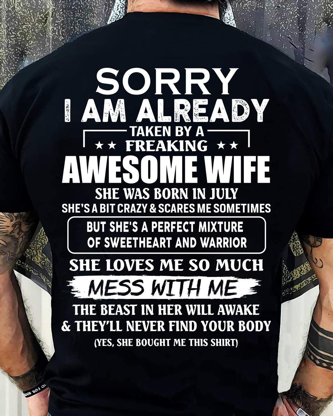 Wife July - Perfect gift for your husband - HL07 (SKU68-86-07)