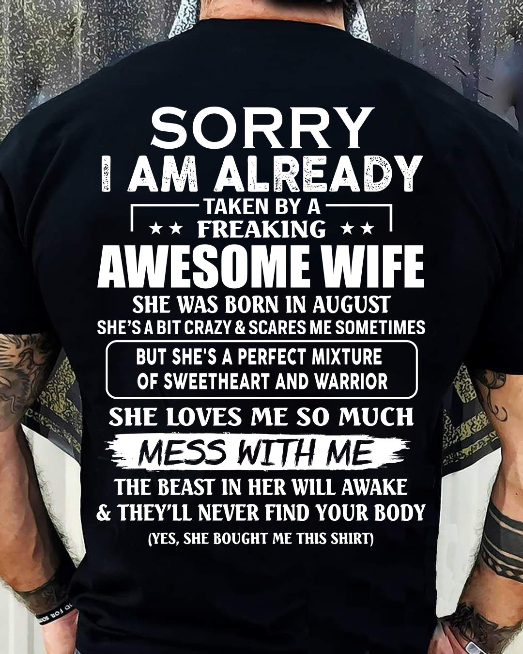 Wife August - Perfect gift for your husband - HL08 (SKU68-86-08)