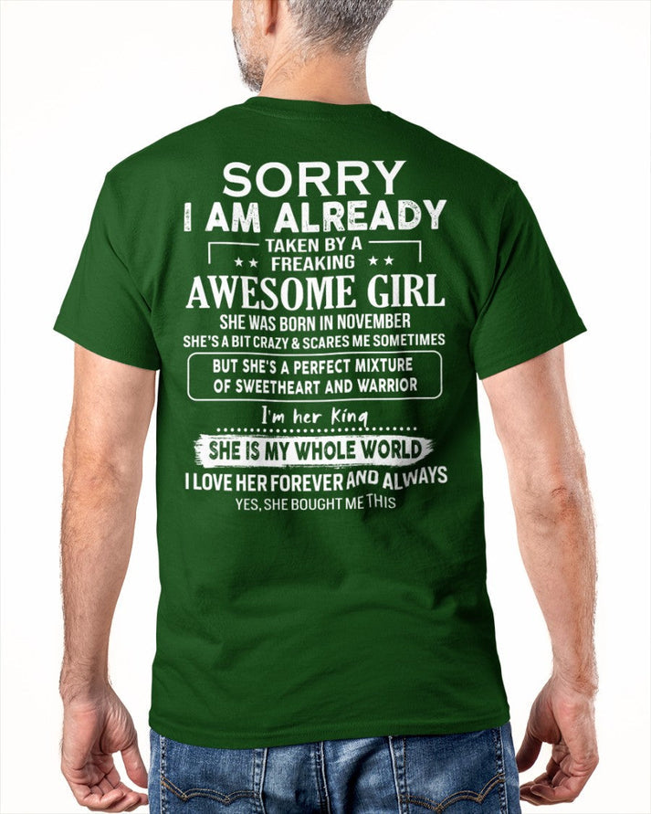 November - Awesome girl - Perfect gift for your boyfriend - (SKU04-86) - HL11