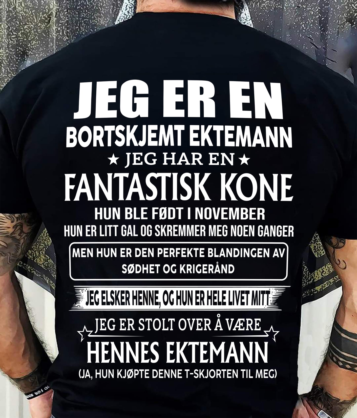 November – Fantastisk kone født i november – Spesiell gave til ektemann – NAUY- HL11 (SKU2605-291-11)