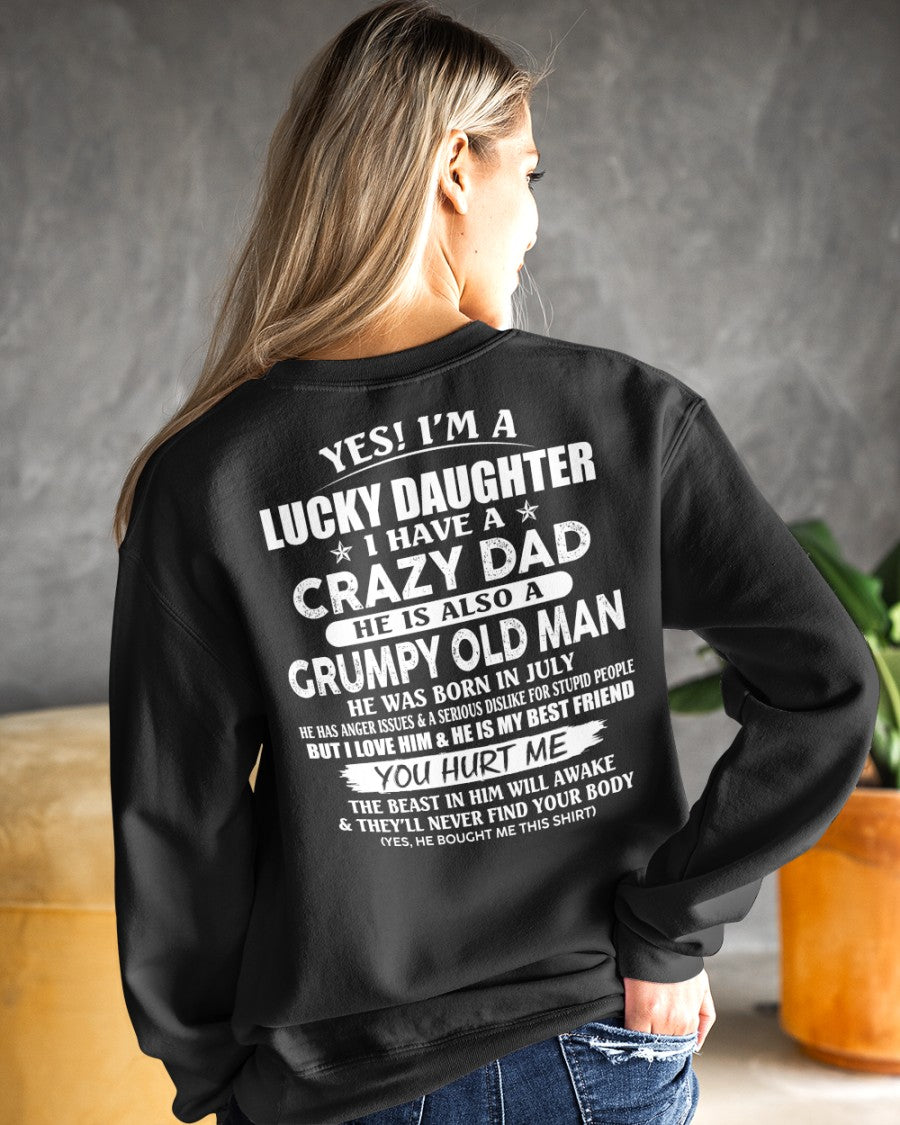 July - Gift For Daughter Tshirt - Awesome Grumpy Old Dad - Special gift for your daughter - HL07 (SKU10-50-07)