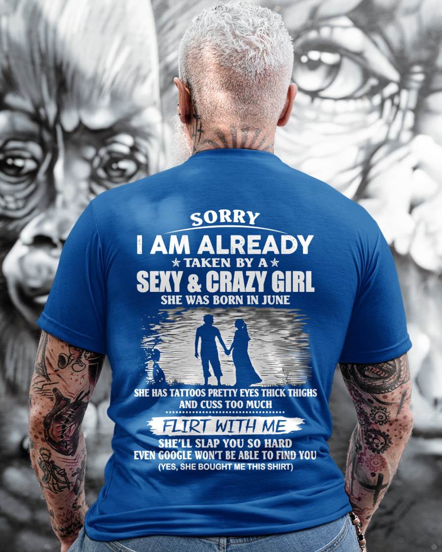 Sexy & Crazy Girl was born June - Gift for Boyfriend, Gift for Husband from Wife - Perfect gift for your Boyfriend - HL06 (SKU2609-09-06)