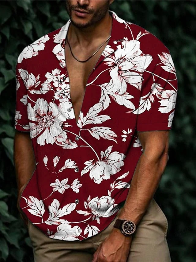 Hawaiian Shirt β Single-Breasted Tropical Shirt for Beach & Casual Wear