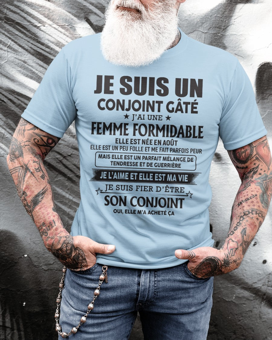 Femme Formidable Née En Août – Cadeau Parfait Pour Votre Mari – HL08 (SKU06-104-08)