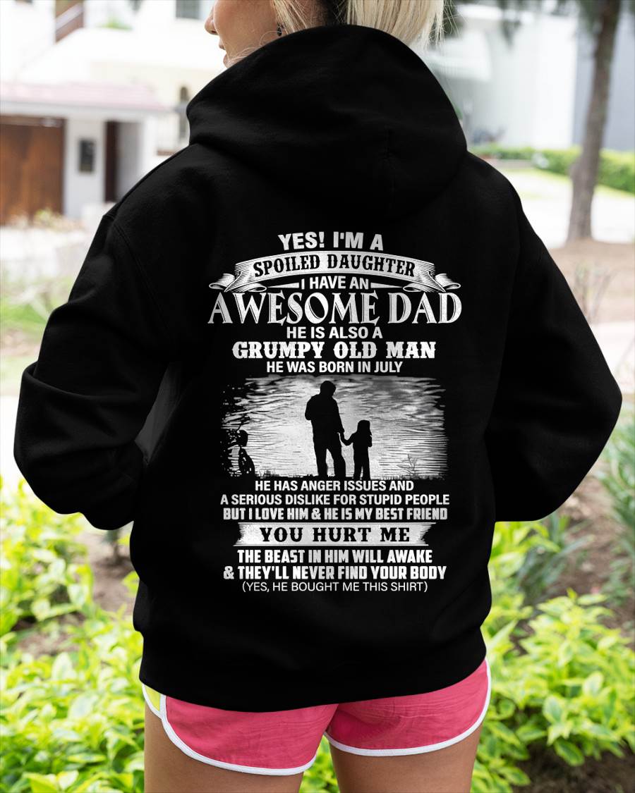 July - Gift For Daughter Tshirt From Dad - Funny Gift Christmas For Daughters - Special gift for your daughter - HL07 (SKU2610-209-07)
