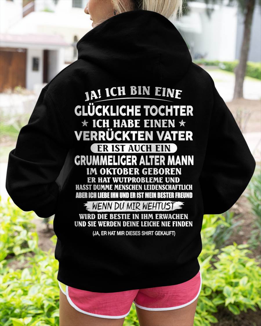 OKTOBER – T-SHIRT GESCHENK FÜR TOCHTER – GENIALER UND GRUMMELIGER ALTER PAPA – BESONDERES GESCHENK FÜR DEINE TOCHTER – HL10 (SKU2605-168-10)