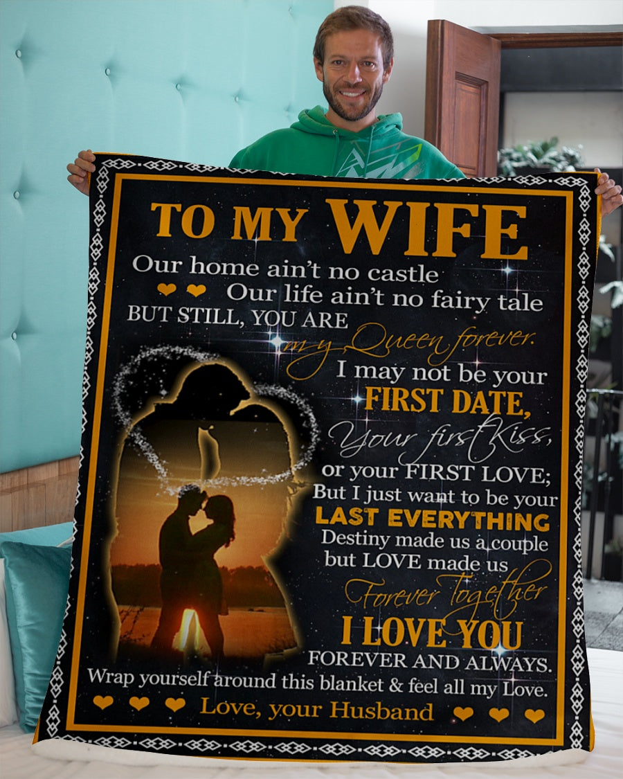 Husband to Wife - Personalized Blanket - Best Gift - To My Wife from husband blanket (SKUB05-107)