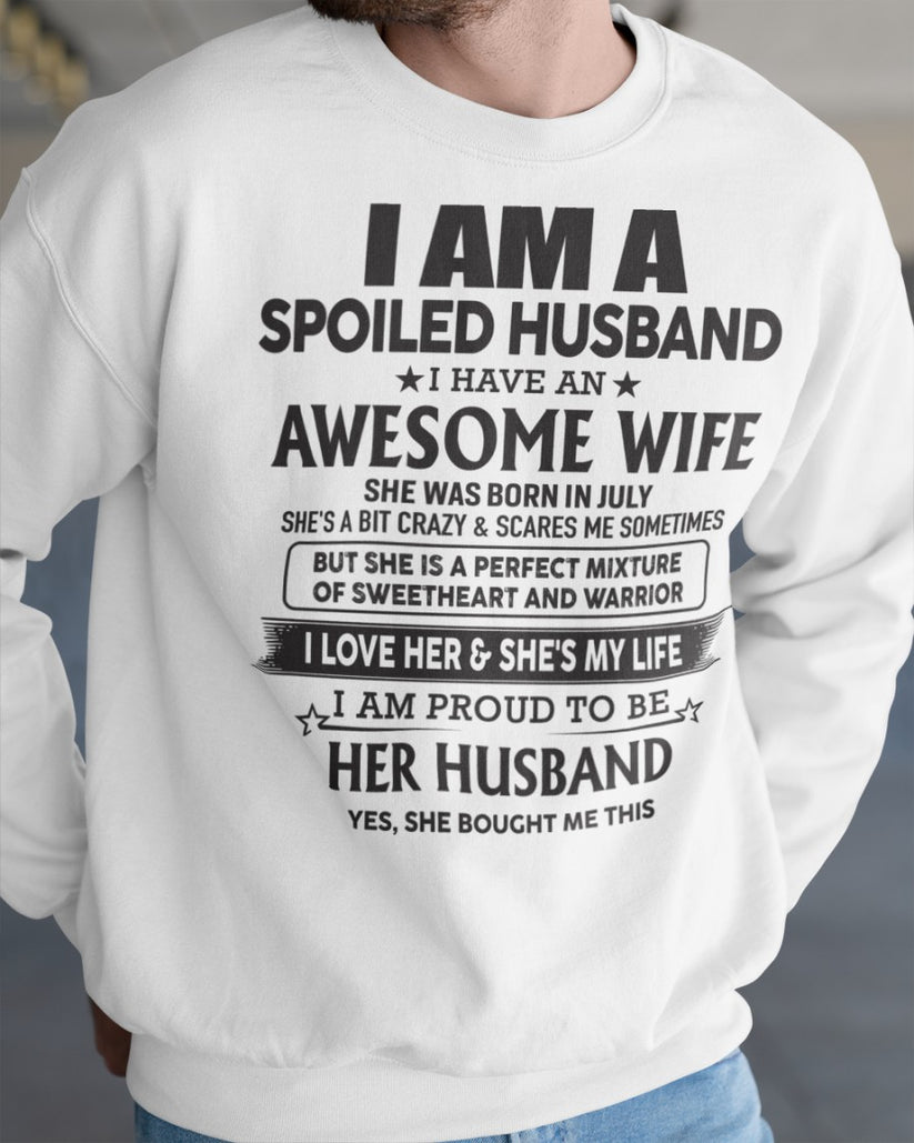 Awesome Wife born in July - Special gift for your Husband - HL07 (SKU06-50)