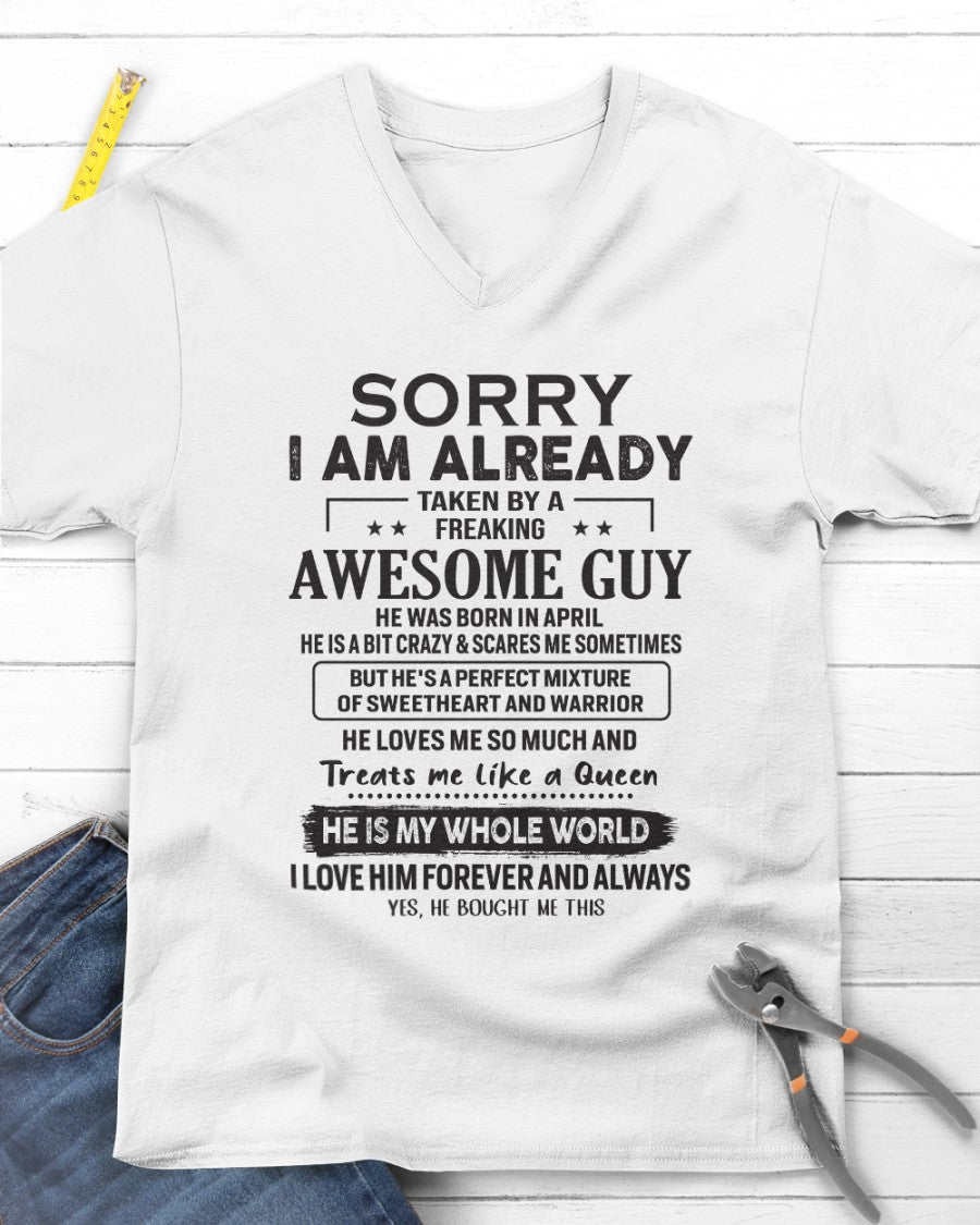April - Awesome guy was born in April - Perfect gift for your girlfriend - HL04 (SKU05-108-04)