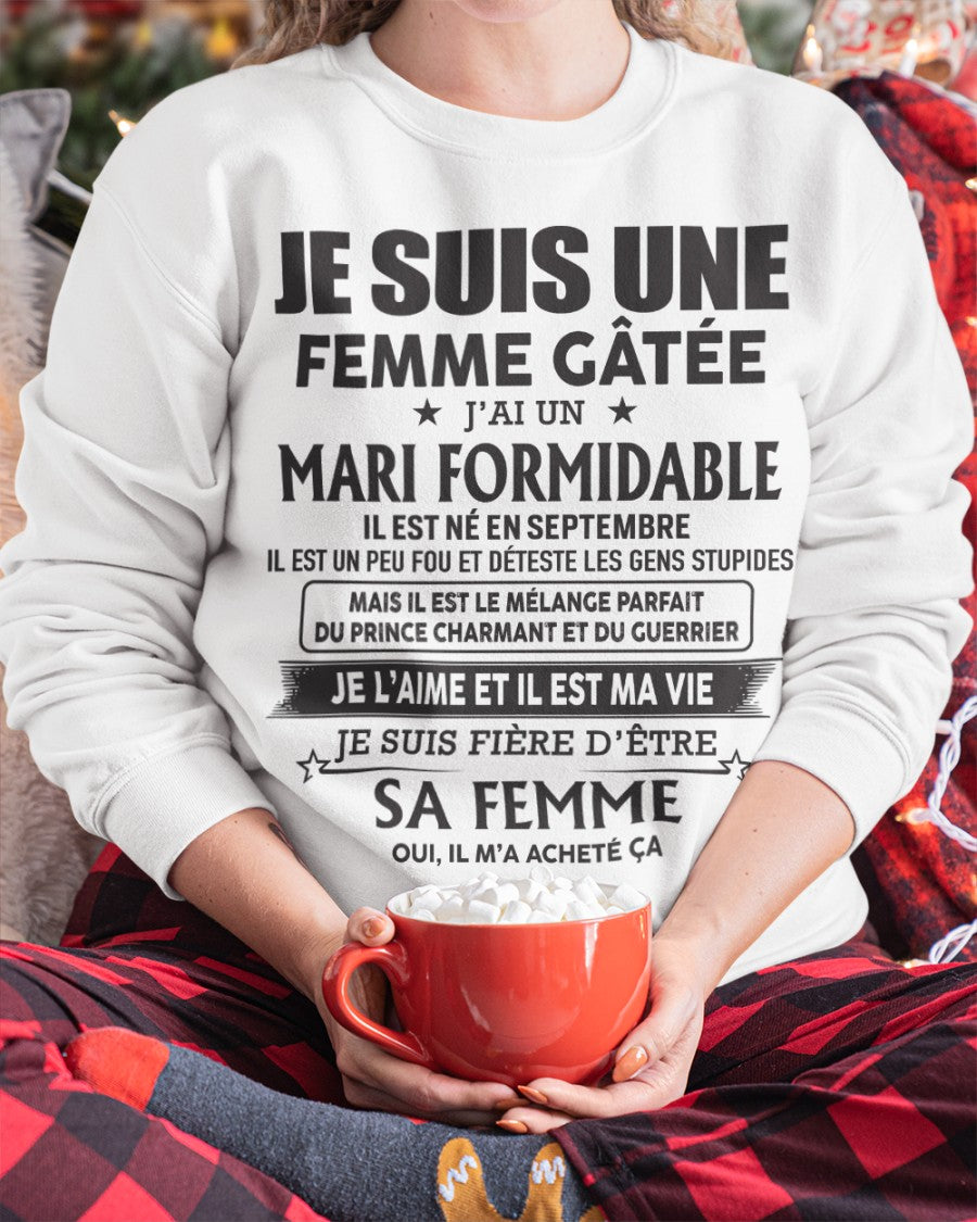 Mari Formidable Né En Septembre – Cadeau Parfait Pour Votre Femme – HL09 (SKU06-51-09)