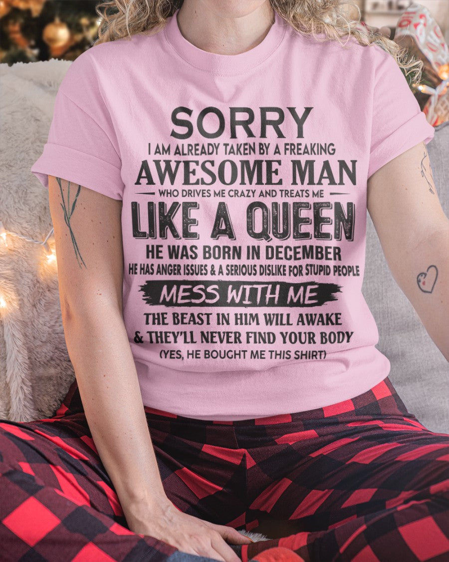 December - Awesome Man Born In December - Special gift for your Girlfriend - HL12 (SKU09-126-12)