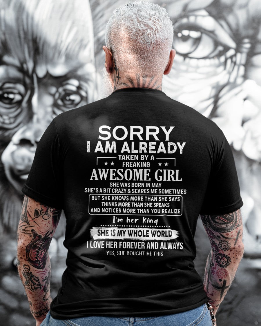 Sorry Girls, I’m Taken - My Girlfriend is Crazy & Cute - Perfect gift for your boyfriend - HL05 (SKU04-95-05)