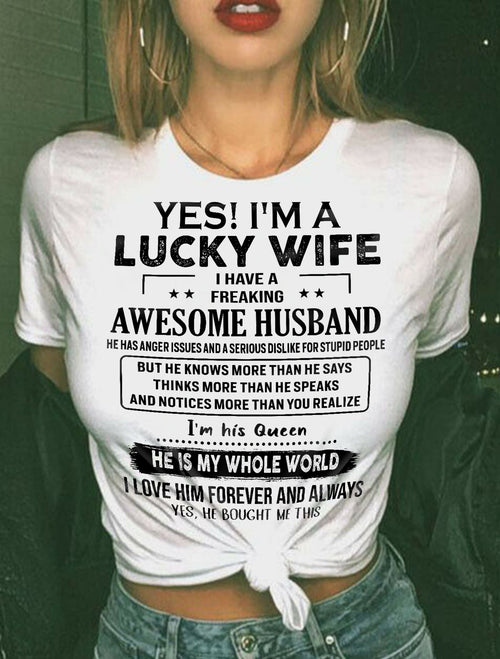 Lucky Wife - Perfect gift for your Wife From Husband - HL00 (Sku.AT03)