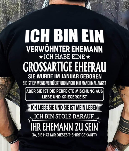 JANUAR – FANTASTISCHE FRAU – PERFEKTES GESCHENK FÜR IHREN EHEMANN – DE - HL01 (SKU2605-295-01)