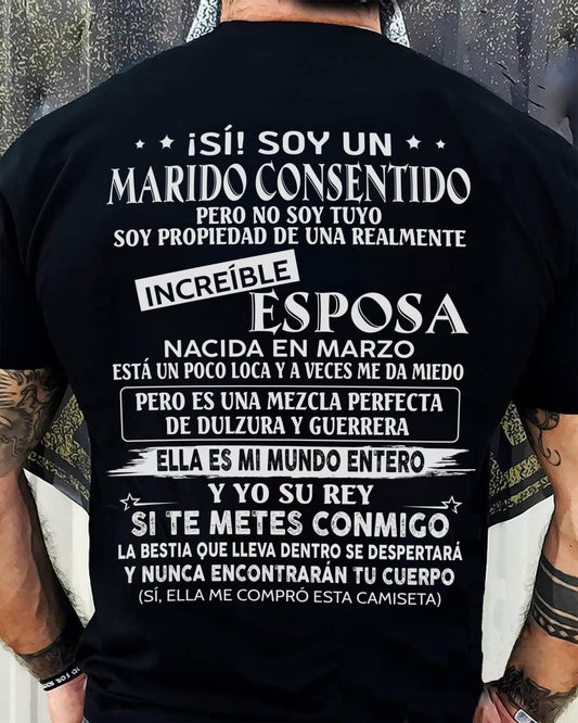 Marzo - Esposa increíble nació en marzo - Regalo especial para Marido - T03 (SKU08-86-03)