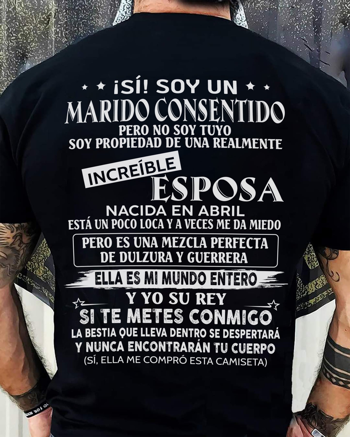 Abril - Esposa increíble nació en abril - Regalo especial para Marido - T04 (SKU08-86-04)