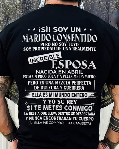 Abril - Esposa increíble nació en abril - Regalo especial para Marido - T04 (SKU08-86-04)