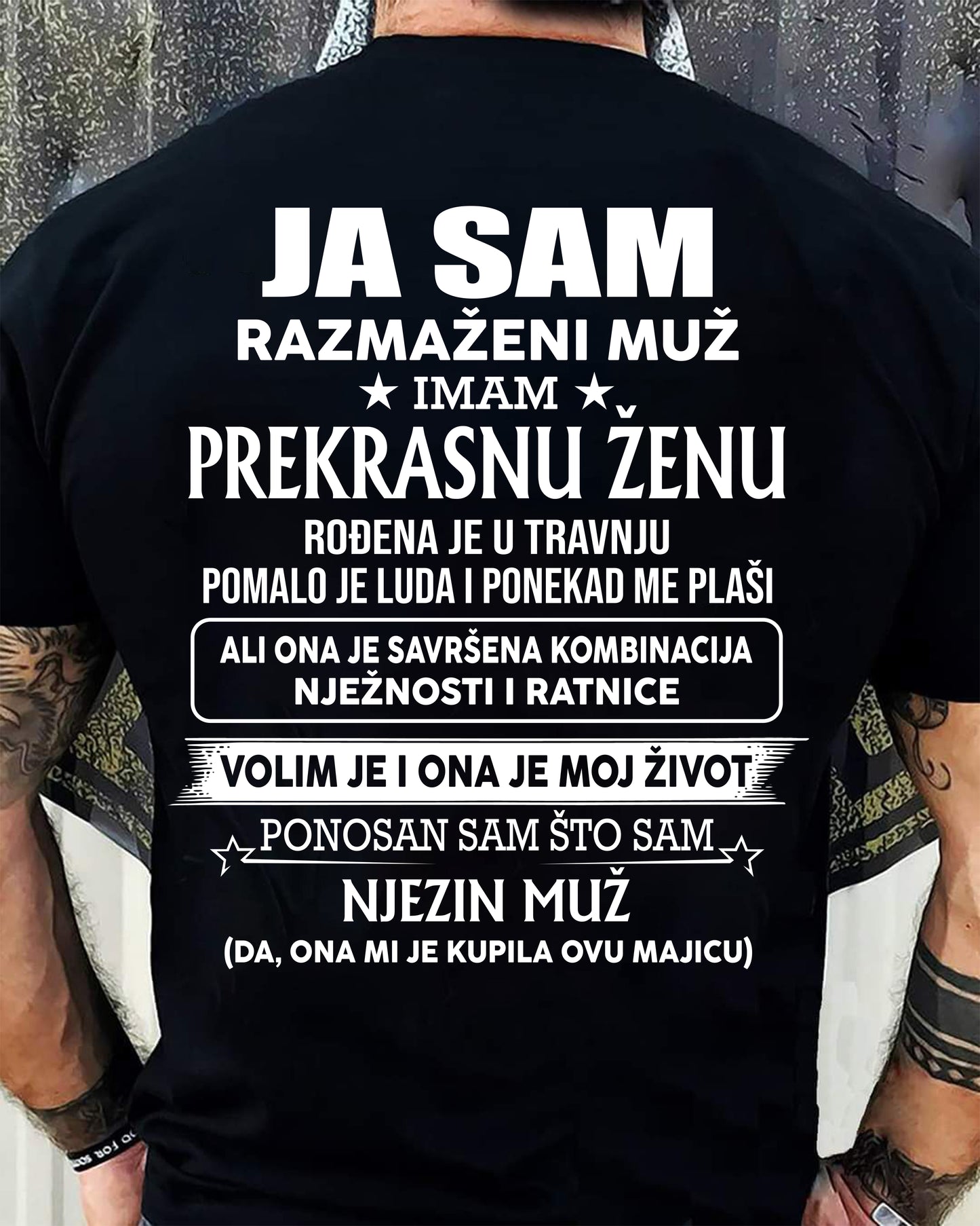 Travanj – Nevjerojatna supruga rođena u travnju – Poseban poklon za muža – CR - HL04 (SKU2605-260-04)
