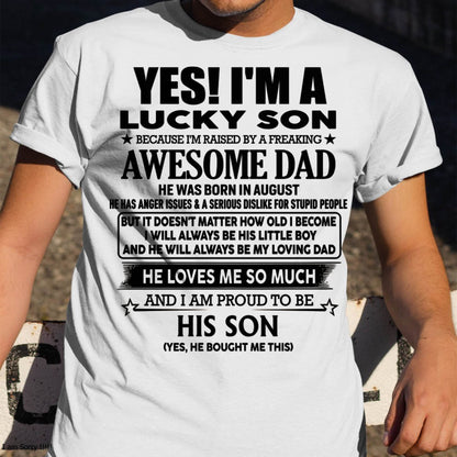 August - Awesome dad - Gift For Son From Dad - HL08 (SKU03-30)