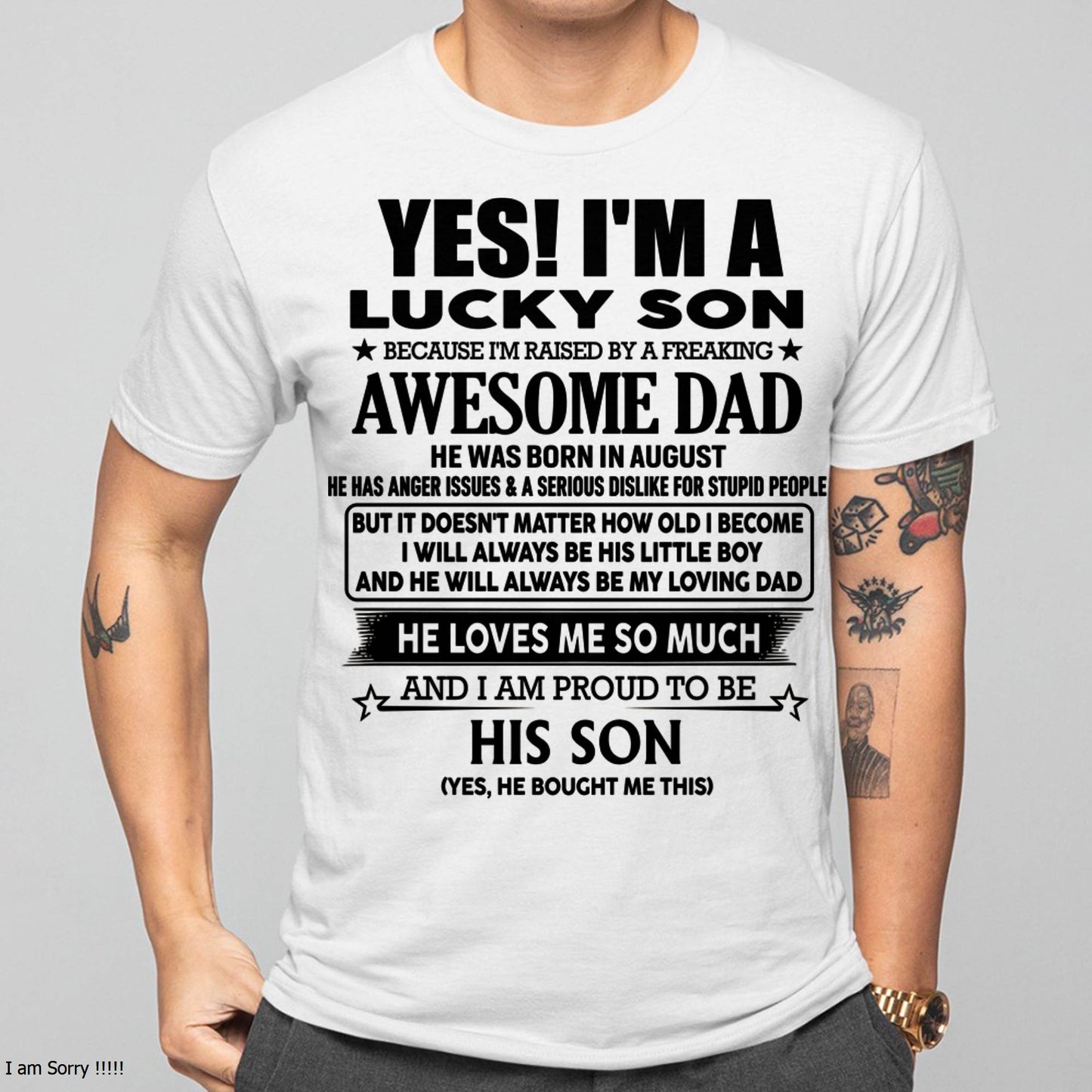 August - Awesome dad - Gift For Son From Dad - HL08 (SKU03-30)
