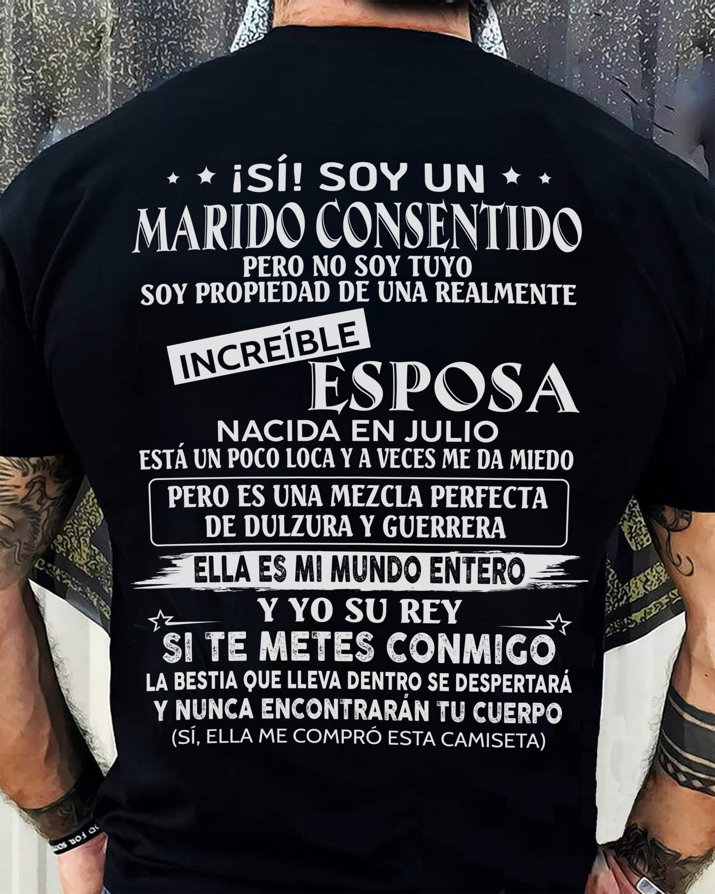 Julio - Esposa increíble nació en julio - Regalo especial para Marido - T07 (SKU08-86-07)