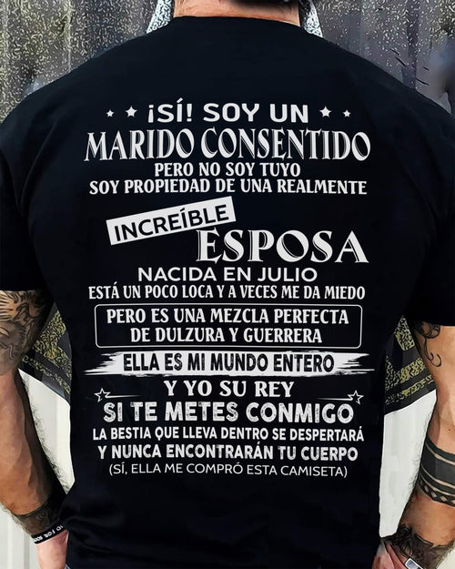 Julio - Esposa increíble nació en julio - Regalo especial para Marido - T07 (SKU08-86-07)