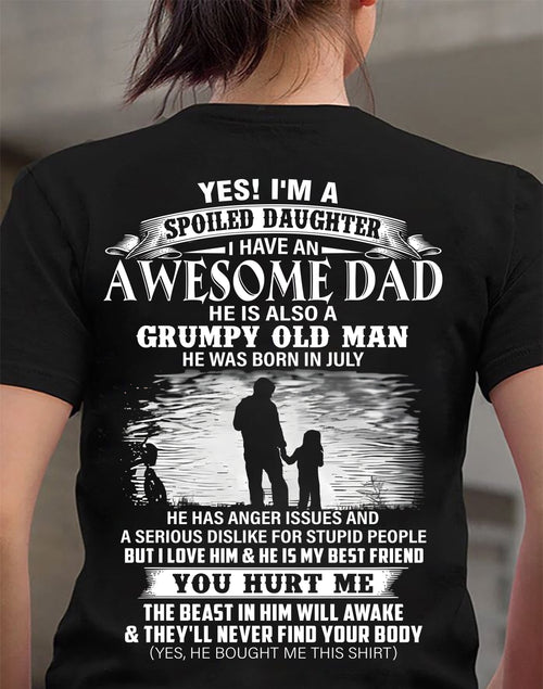 July - Gift For Daughter Tshirt From Dad - Funny Gift Christmas For Daughters - Special gift for your daughter - HL07 (SKU2610-209-07)