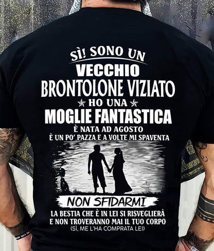 Agosto – Fantastica Moglie Nata A Agosto – Il Regalo Perfetto Per Tuo Marito – IT- HL08 (SKU2605-339-08)