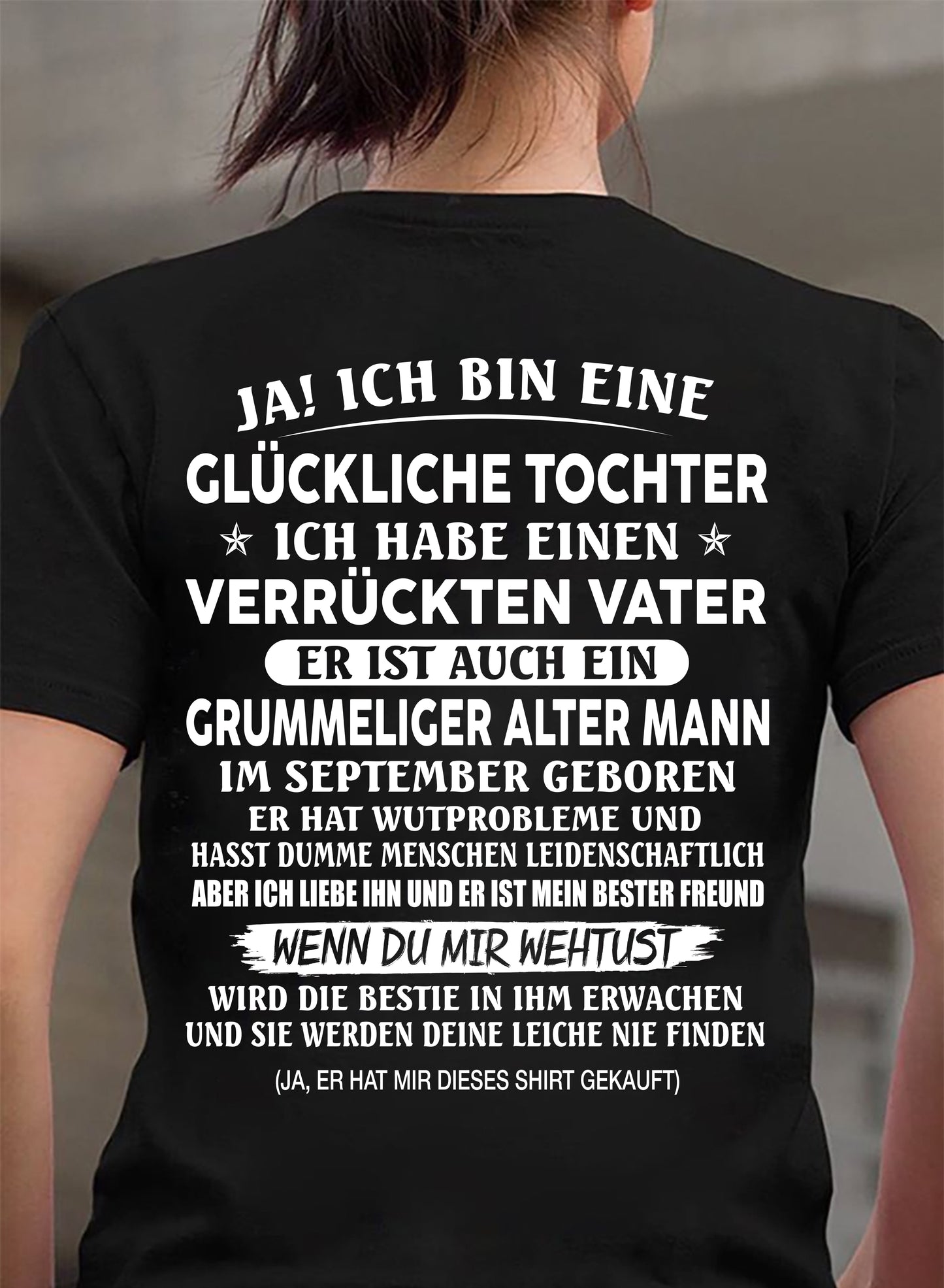 SEPTEMBER – T-SHIRT GESCHENK FÜR TOCHTER – GENIALER UND GRUMMELIGER ALTER PAPA – BESONDERES GESCHENK FÜR DEINE TOCHTER – HL09 (SKU2605-168-09)