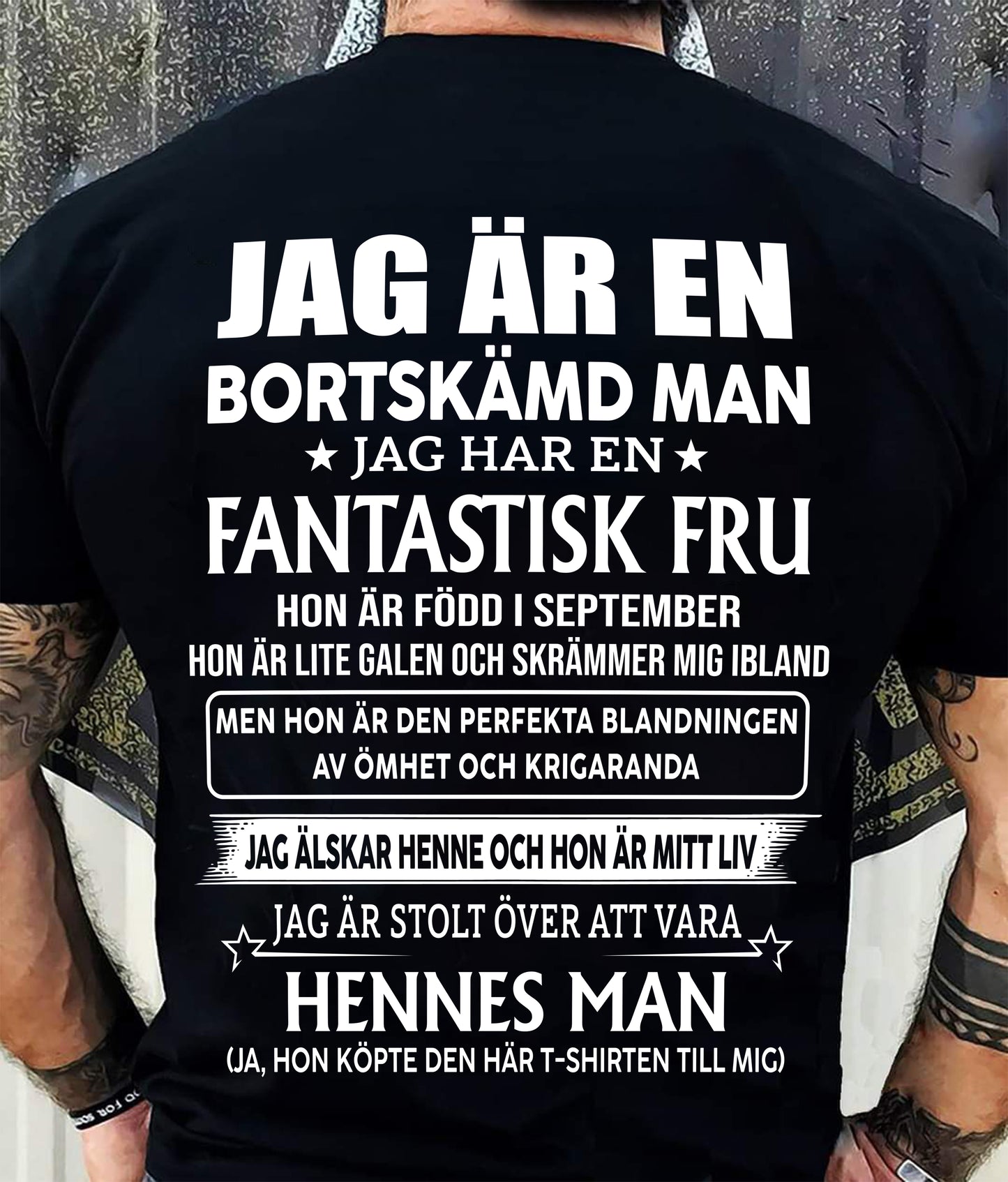 September – Fantastisk Fru Född I September – Den Perfekta Presenten Till Din Man – SW- HL09 (SKU2605-293-09)