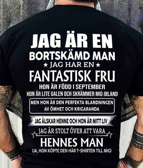 September – Fantastisk Fru Född I September – Den Perfekta Presenten Till Din Man – SW- HL09 (SKU2605-293-09)