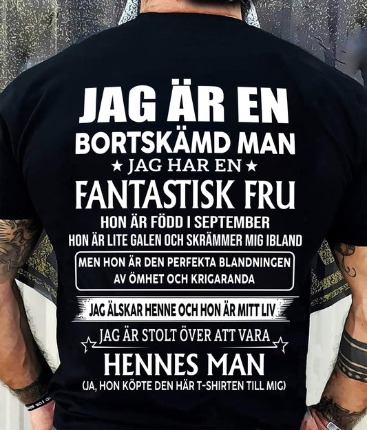 September – Fantastisk Fru Född I September – Den Perfekta Presenten Till Din Man – SW- HL09 (SKU2605-293-09)