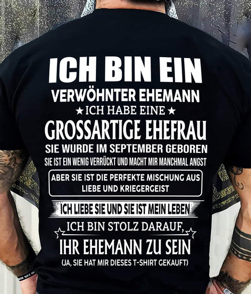 SEPTEMBER – FANTASTISCHE FRAU – PERFEKTES GESCHENK FÜR IHREN EHEMANN – DE - HL09 (SKU2605-295-09)