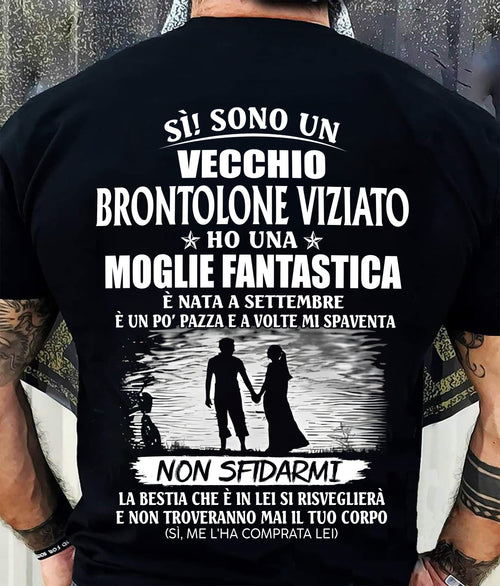 Settembre – Fantastica Moglie Nata A Settembre – Il Regalo Perfetto Per Tuo Marito – IT- HL09 (SKU2605-339-09)