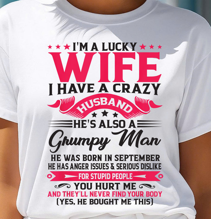 SEPTEMBER - TO MY WIFE - I'M A LUCKY WIFE - GIFT FROM HUSBAND - HL09 (SKU10-136-09)