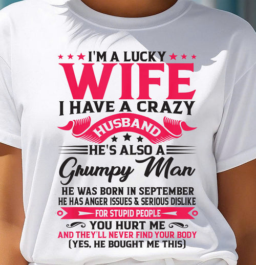 SEPTEMBER - TO MY WIFE - I'M A LUCKY WIFE - GIFT FROM HUSBAND - HL09 (SKU10-136-09)