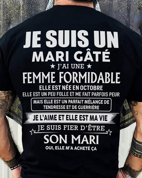 Femme Formidable Octobre – Cadeau Parfait Pour Votre Mari – HL10 (SKU06-56-10)