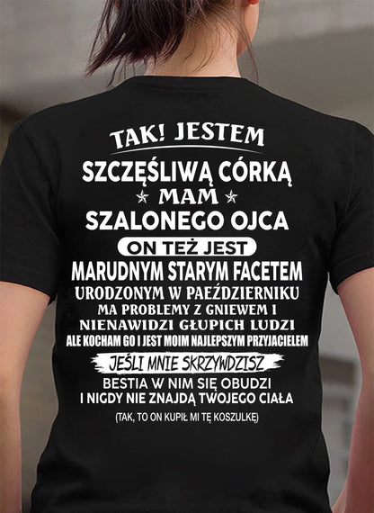 PAŹDZIERNIK - KOSZULKA PREZENT DLA CÓRKI - GENIALNY I MARUDNY STARY TATA - WYJĄTKOWY PREZENT DLA TWOJEJ CÓRKI - HL10 (SKU2605-186-10)