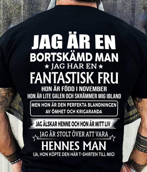 November – Fantastisk Fru Född I November – Den Perfekta Presenten Till Din Man – SW- HL11 (SKU2605-293-11)