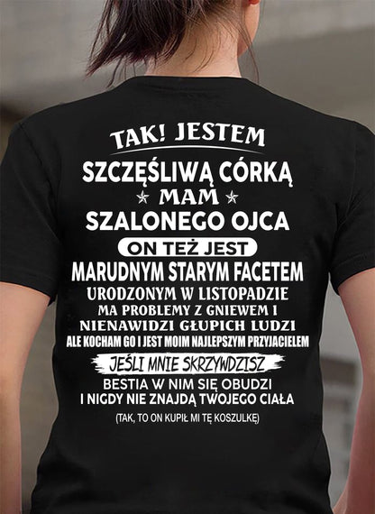 LISTOPAD - KOSZULKA PREZENT DLA CÓRKI - GENIALNY I MARUDNY STARY TATA - WYJĄTKOWY PREZENT DLA TWOJEJ CÓRKI - HL11 (SKU2605-186-11)