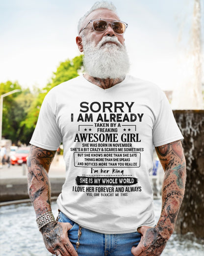 November - Awesome Girl born in November - Special gift for your boyfriend - HL11 (SKU.AT16)