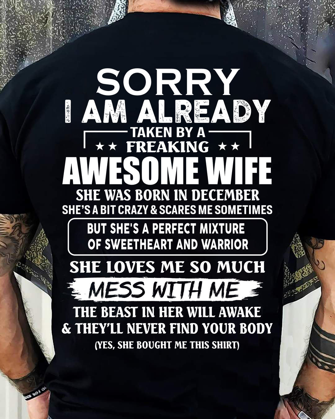 Wife December - Perfect gift for your husband - HL12 (SKU68-86-12)
