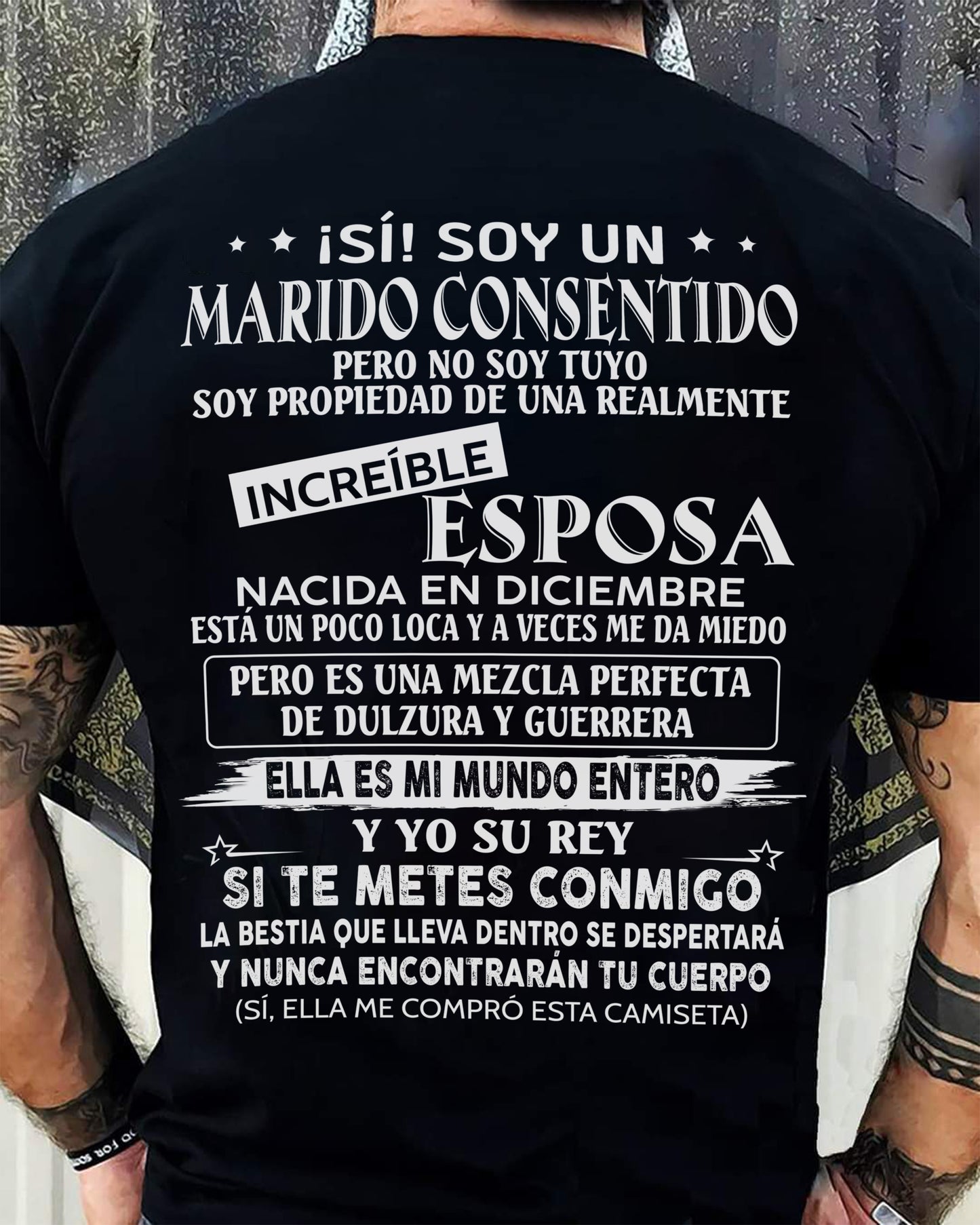 Diciembre - Esposa increíble nació en Diciembre - Regalo especial para Marido - T12 (SKU08-86-12)