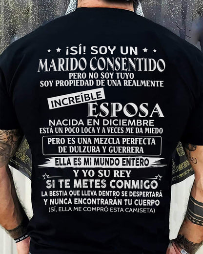 Diciembre - Esposa increíble nació en Diciembre - Regalo especial para Marido - T12 (SKU08-86-12)