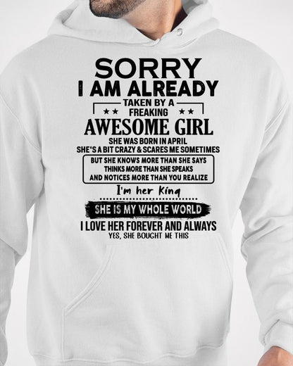 April - Awesome Girl born in April - Special gift for your boyfriend - HL04 (SKU.AT16)