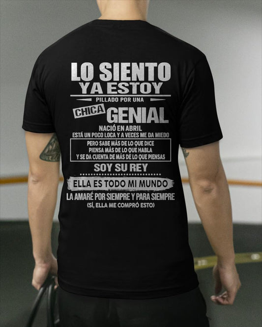 Abril Chica genial - Regalo especial para novio - Black - T04 (SKU05-80-04)