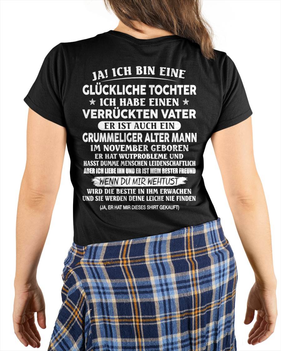 NOVEMBER – T-SHIRT GESCHENK FÜR TOCHTER – GENIALER UND GRUMMELIGER ALTER PAPA – BESONDERES GESCHENK FÜR DEINE TOCHTER – HL11 (SKU2605-168-11)