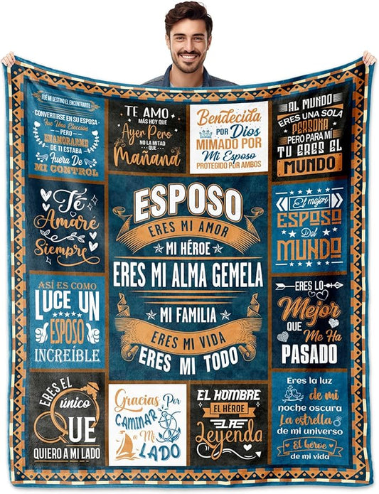Regalos De Aniversario para Esposo - Manta - T00